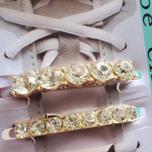 NEW 2 Sets Crystal Shoelace Shoe Charm - Picture 10 of 12